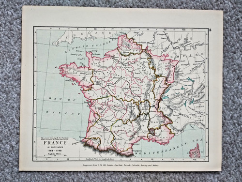 France provinces between - in,