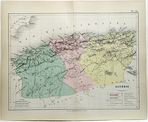 1866 mappa dell - mappa, dell'algeria