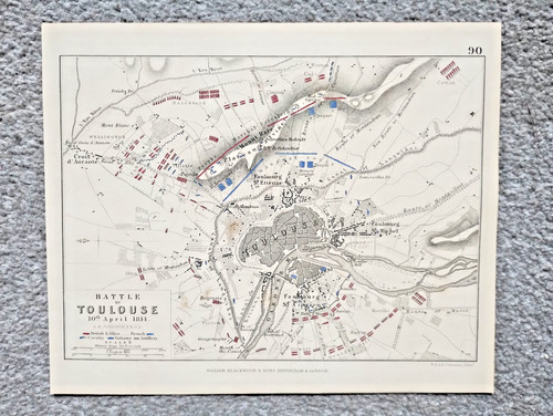1848 antica mappa che mostra - che,