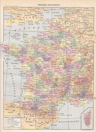 Francia carta politica - francia,