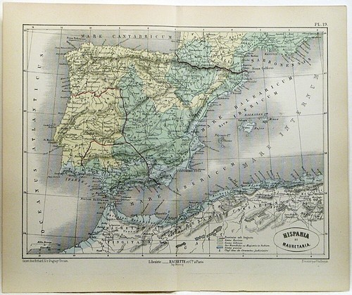 1866 mappa spagna - mappa, di