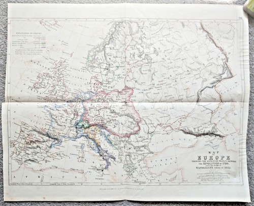 1848 antica mappa - mappa, mostra