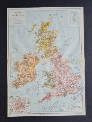 Antica mappa 1882 isole - mappa,