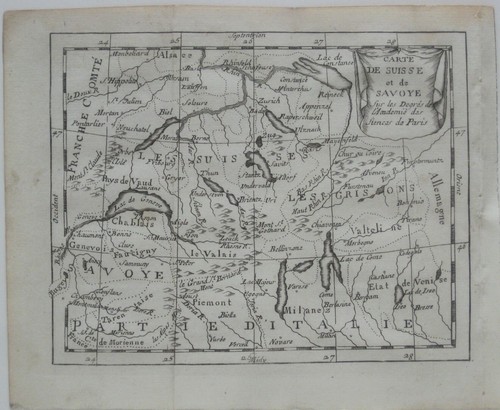 Mappa miniatura originale 1778