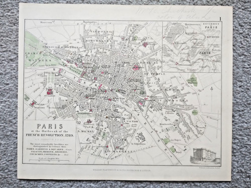 Antica mappa del 1848 che