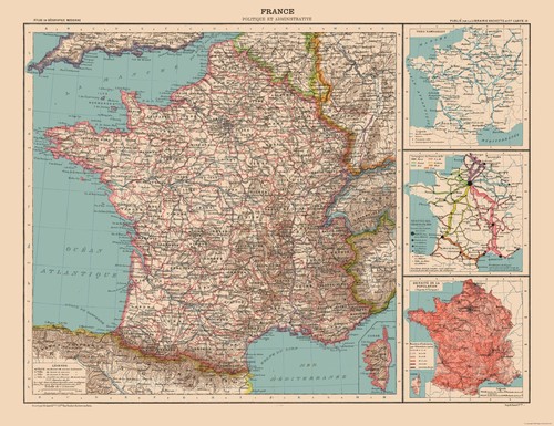 Mappa storica francia - mappa,