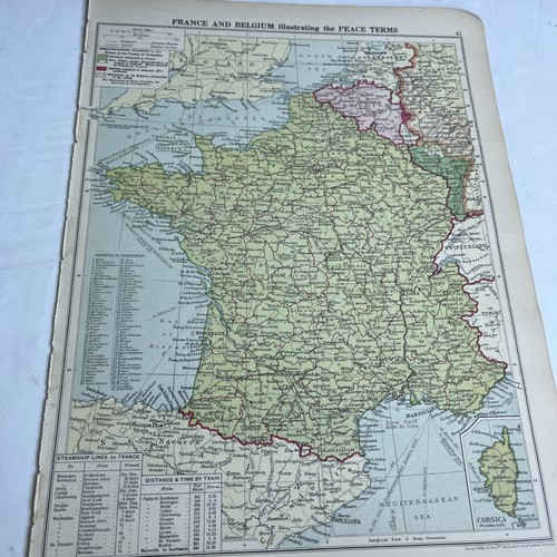 1928 mappa francia belgio - francia, e