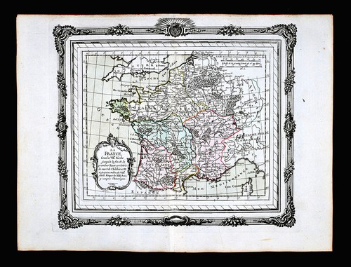 1764 mappa zannoni francia - mappa,