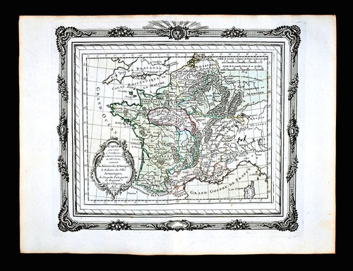 1764 mappa zannoni - zannoni, francia