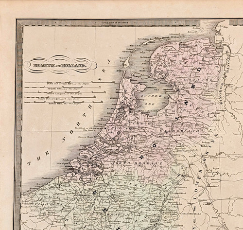 1848 olanda belgio mappa - olanda,