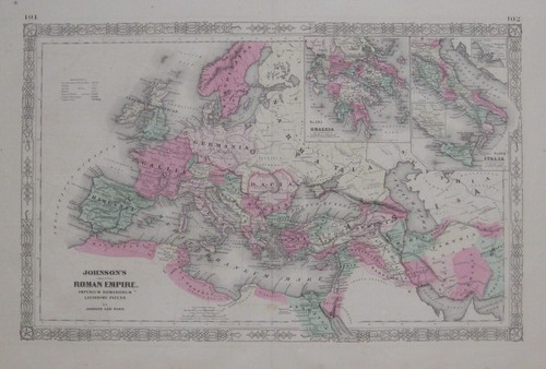 Mappa originale colori 1865 - originale,