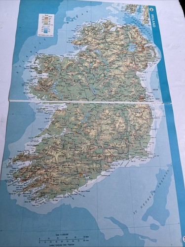 1978 stampa mappa - mappa, irlanda