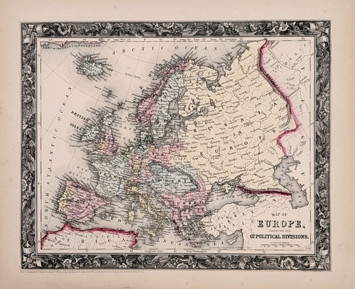 Mappa europa 1860 divisioni - 1860,