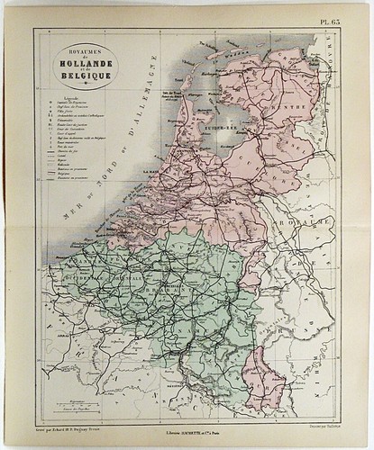 1866 mappa dei regni olanda - di,