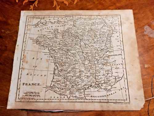 C1795s francia carta antica - francia,